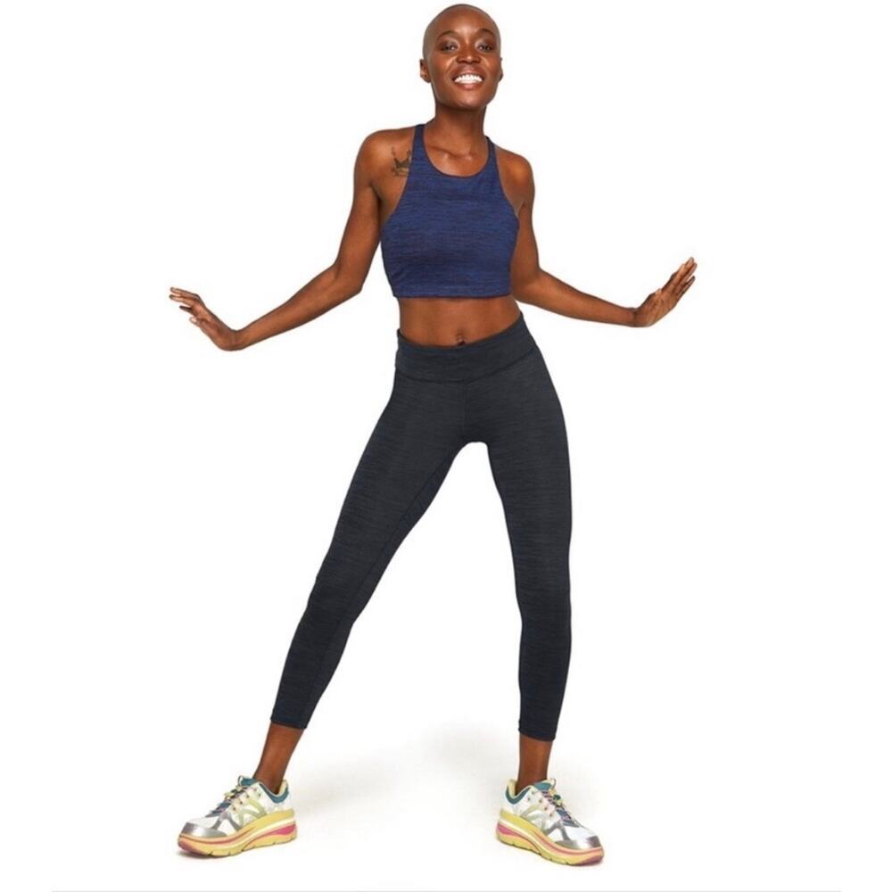 Outdoor Voices TechSweat 7/8 Flex Leggings Night Gray Heathered Compression New